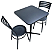 Conjunto com 1 Mesa e 2 Cadeiras - Mesas e Cadeiras para Restaurante REF 7010 - Imagem 1