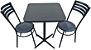 Conjunto com 1 Mesa e 2 Cadeiras - Mesas e Cadeiras para Restaurante REF 7010 - Imagem 2