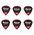 Palheta Ibanez Grip Wizard Sand Grip PPA16MSG-RD – 0.8 mm Média (Kit com 6 Unidades) - Imagem 1