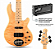 Baixo Lakland Skyline 55-02 Deluxe, Flame Maple, Natural + Aguilar AmPlug3 - Imagem 1