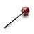 Batedor de Madeira Vermelho para Pedal de Bumbo Gibraltar SC-3263 com Haste Preta - Imagem 3