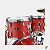 Bateria Acústica Tama Stagestar ST50H5-CDS Candy Red Sparkle com Ferragens e Banco (Sem Pratos) - Imagem 4