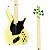 Contrabaixo Dingwall John Taylor JT3 4 Cordas – Gloss Primrose com Listras Rio - Imagem 1
