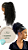 kit 2 Rabos de Cavalo 1 cacheado 1 afro puff - Imagem 2