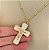 Colar 45Cm Bolinha Crucifixo - Imagem 1