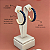 Brinco Argola Metal Com Detalhe Couro - Imagem 3