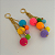 Brinco Carnaval PomPom 1cm Colorido - Imagem 3