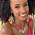 Conjunto Colar Com Brinco Carnaval PomPom Colorido - Imagem 2