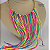 Conjunto Colar Com Brinco franja Cetim Carnaval - Imagem 7
