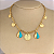 Colar 40cm Mix Boho Gota Resina - Imagem 1