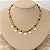 Colar 40cm Cristal 2mm Medalhas - Imagem 1