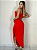 Vestido Feminino Com Fenda Feminino Vermelho - Imagem 2