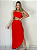 Vestido Feminino Com Fenda Feminino Vermelho - Imagem 1