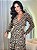 Vestido Estampa Animal Print Longo com Fenda e Recortes Laterais - Imagem 2
