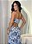 Vestido Longo Ombro a Ombro Estampado com Fenda e Bojo - Imagem 3