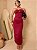 Vestido Justo Midi com Recorte e Drapeado Moderno - Imagem 5
