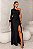 Vestido Longo de Festa com Fenda e Manga Única Elegante - Imagem 4