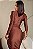 Vestido Midi Justo em Poliamida Acetinada com Recorte Dourado - Imagem 9