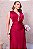 Vestido Longo com Drapeado Lateral e Recorte no Decote - Imagem 4