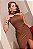 Vestido Midi Ajustado com Fenda e Detalhe no Pescoço - Imagem 8