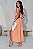 Vestido Longo Feminino com Alças Finas e Recorte Moderno - Imagem 4