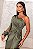 Vestido Longo Drapeado Um Ombro com Fenda - Imagem 2