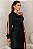 Vestido Longo Drapeado Um Ombro com Fenda - Imagem 7