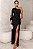 Vestido Longo Drapeado Um Ombro com Fenda - Imagem 6