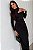 Vestido Longo Ombro Vazado Ajustado Feminino - Imagem 9