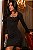 Vestido Curto Preto Ajustado Manga Longa - Imagem 8