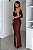 Vestido Longo Um Ombro Só Ajustado com Fenda - Imagem 5