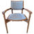 Cadeira Zé Com Braço Estofada Estrutura Castanho - Imagem 2