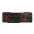 Teclado Gamer Multilaser Slim Multimídia TC242 Preto e Vermelho - Imagem 1