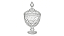 Potiche Decorativo Bomboniere Cristal Diamond Lyor Com Pé - Imagem 1