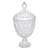 Potiche com pé Diamond de cristal Lyor 7770 15x32cm - Imagem 1