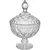Potiche Lyor Com Pé De Cristal Diamond Transparente 7764 15X23Cm - Imagem 1