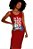 Vestido Longo São Jorge telas vermelho - Imagem 1