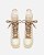 Bota Off-White Couro Cano Curto Amarração Knit - Imagem 6