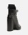 Bota Preta Couro Cano Curto Amarração Knit - Imagem 3