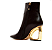 BOTA COURO PRETO CANO CURTO CECCONELLO SALTO DOURADO - Imagem 4