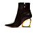 BOTA COURO PRETO CANO CURTO CECCONELLO SALTO DOURADO - Imagem 5