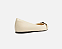 Sapatilha Off-White Couro Bico Fino Metal - Imagem 3