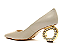 SCARPIN COURO OFF WHITE SALTO VAZADO CECCONELLO - Imagem 2