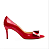 SCARPIN VERNIZ VERMELHO SALTO MÉDIO CECCONELLO - Imagem 2