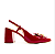 SLINGBACK COURO VERMELHO SALTO BLOCO CECCONELLO - Imagem 2