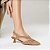 Slingback Tramada Salto Baixo Valentina Bege - Imagem 2