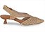 Slingback Tramada Salto Baixo Valentina Bege - Imagem 1