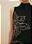 Blusa Morena Rosa Gola Alta Sem Manga Tricôt Preto - Imagem 2