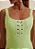 Vestido Morena Rosa Midi Decote Amarração Com Lastex Verde - Imagem 2