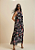 Vestido Morena Rosa Longo Decote Canoa Com Faixa Preto - Imagem 1